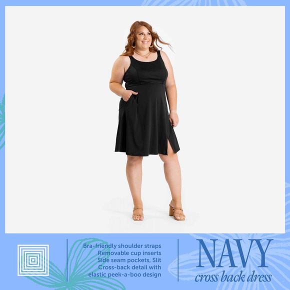 LuLaRoe XL Pink with Cheetah Print Navy Cross Back Dress - Picture 3 of 3